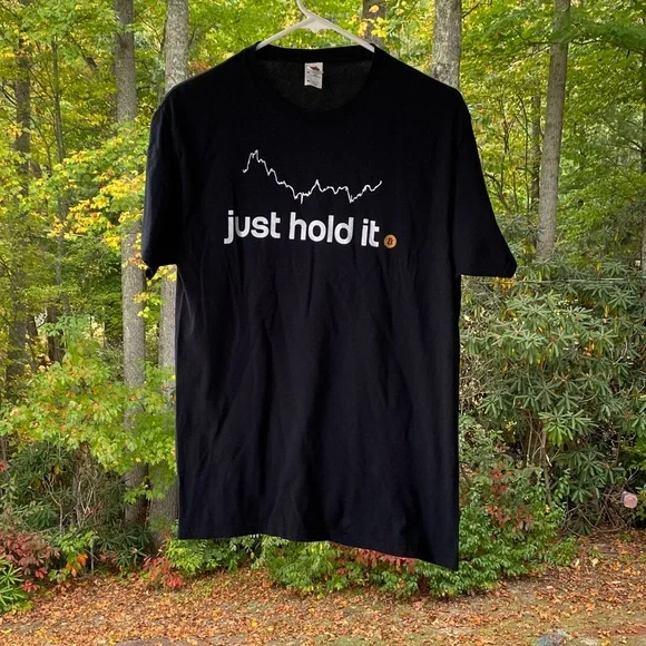 Fruit Of The Loom HD Cotton Crypto Stocks Bitcoin T-Shirt Size Medium - Picture 1 of 13